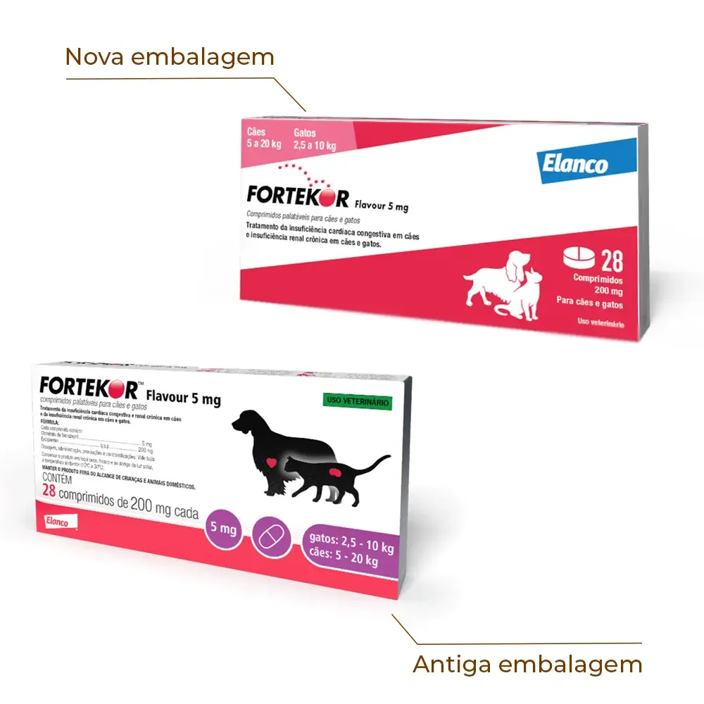 Fortekor Flavour 5 mg para Insuficiência Cardíaca Congestiva e Doença Renal Crônica